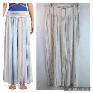 Surf Gypsy high waist gauze wide beach pants EUC